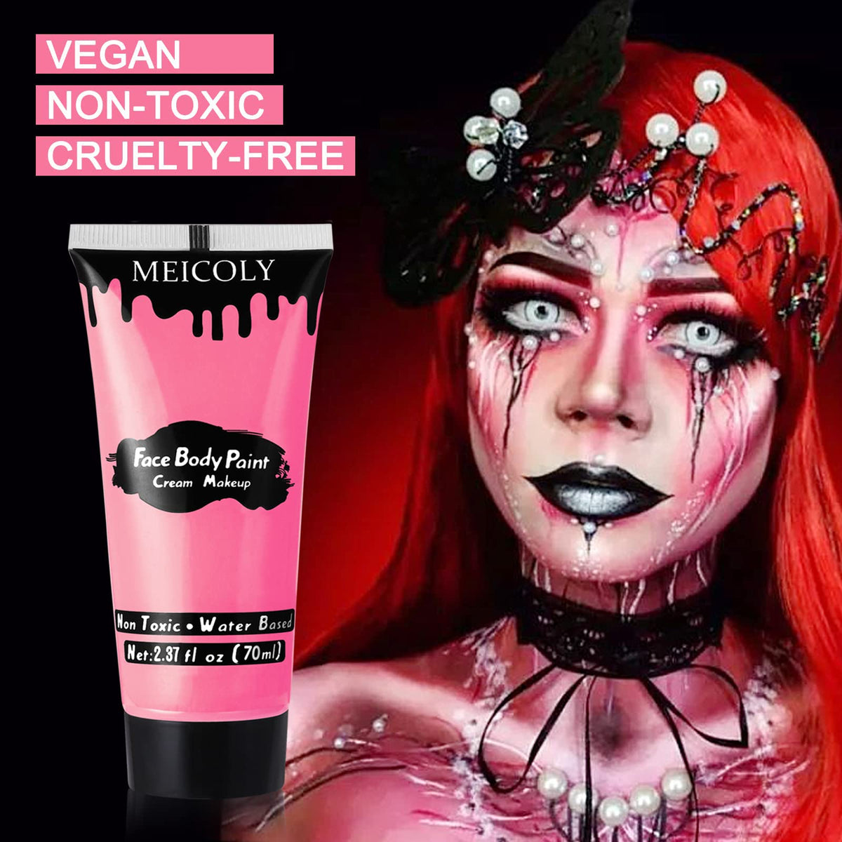 MEICOLY Pink Body Paint texture close-up