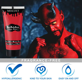 MEICOLY red face paint used for Halloween makeup