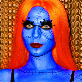 MEICOLY Royal Blue Face Body Paint in use at a cosplay event
