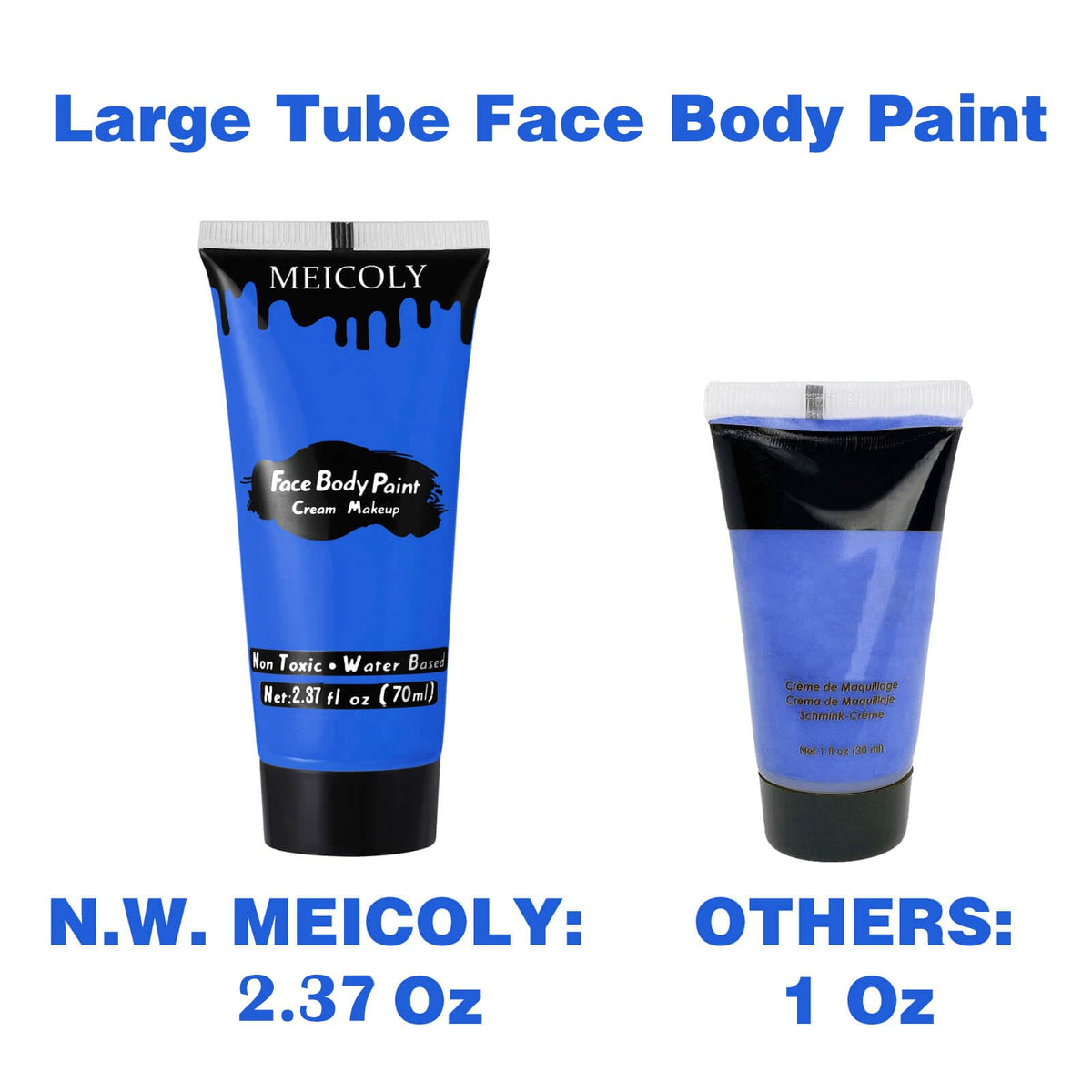 MEICOLY Royal Blue Face Body Paint tube with cap