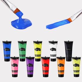 MEICOLY Royal Blue Face Body Paint with setting powder