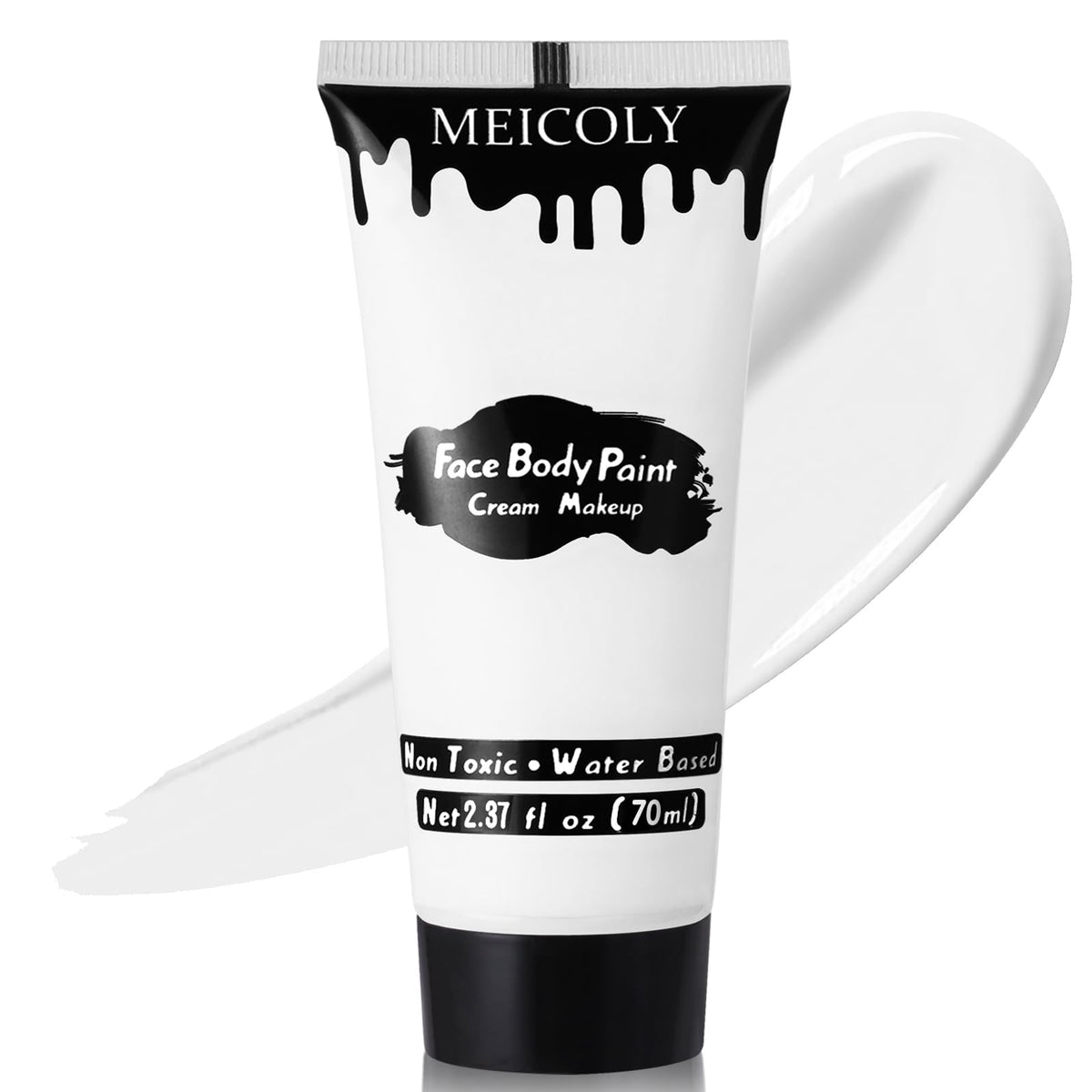 MEICOLY White Cream Face Body Paint 2.37Oz tube front view