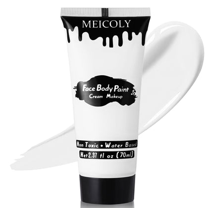 MEICOLY White Cream Face Body Paint 2.37Oz tube front view