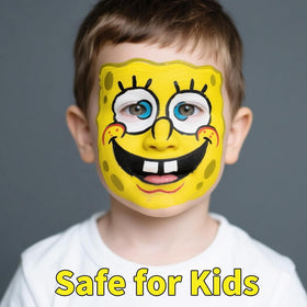 MEICOLY Yellow Face Body Paint applied on face