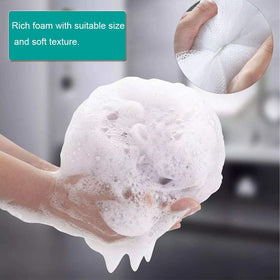 Meirrnyyu bath loofah sponges displayed in multiple colours