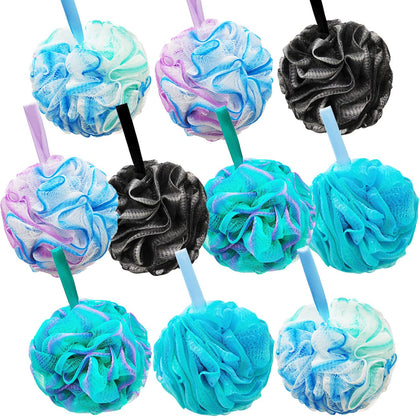 Meirrnyyu Shower Loofah Set of 10 in assorted colours