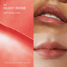 Melixir Vegan Lip Butter #02 Nudy Rose swatch on skin