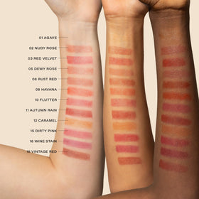 Melixir Vegan Lip Butter #05 Dewy Rose on a vanity