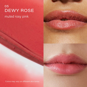 Melixir Vegan Lip Butter #05 Dewy Rose swatch on lips