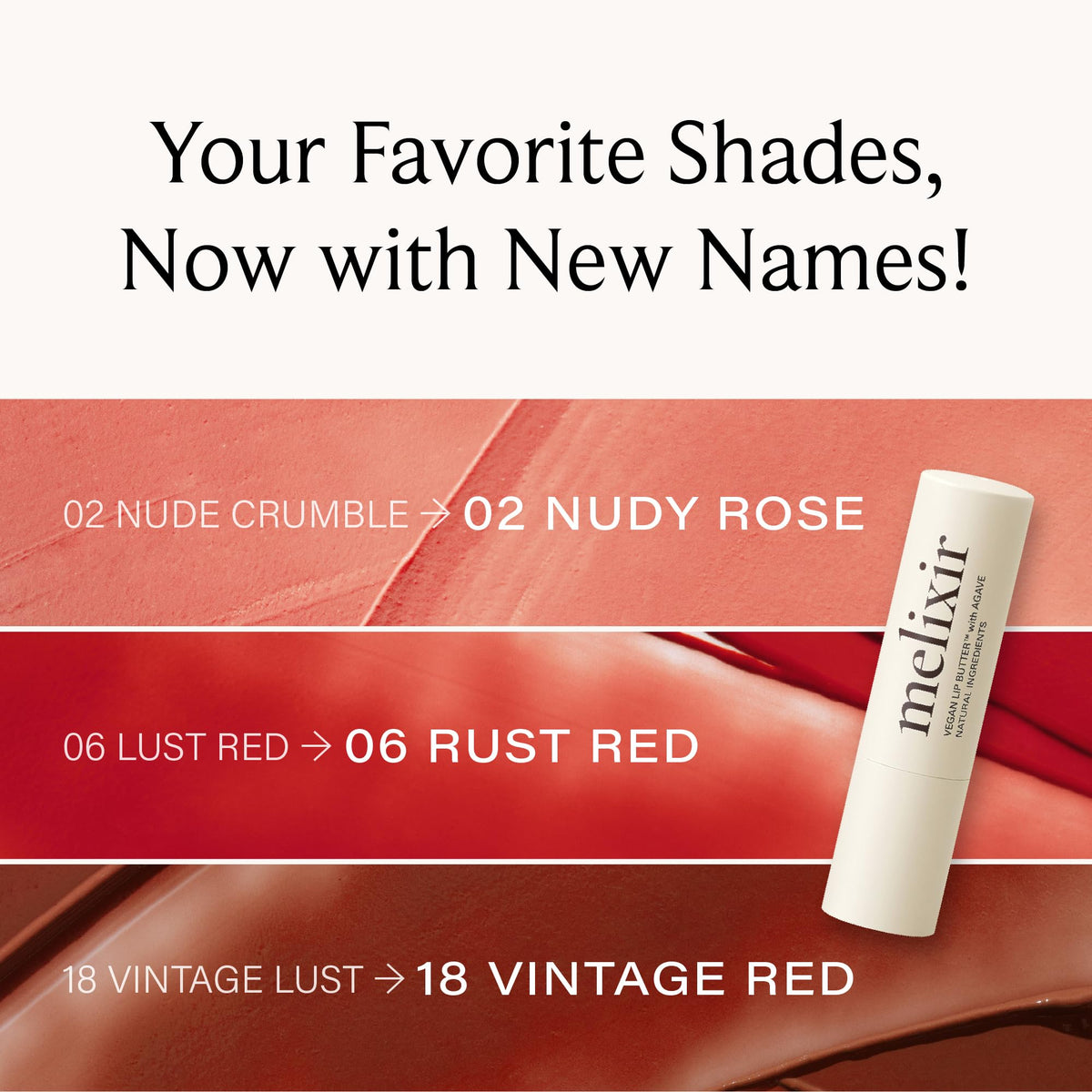 Melixir Vegan Lip Butter #06 Rust Red swatch on lips