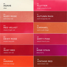 Melixir Vegan Lip Butter #06 Rust Red with other colours