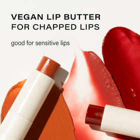 Melixir Vegan Lip Butter #12 Caramel stick against a white background