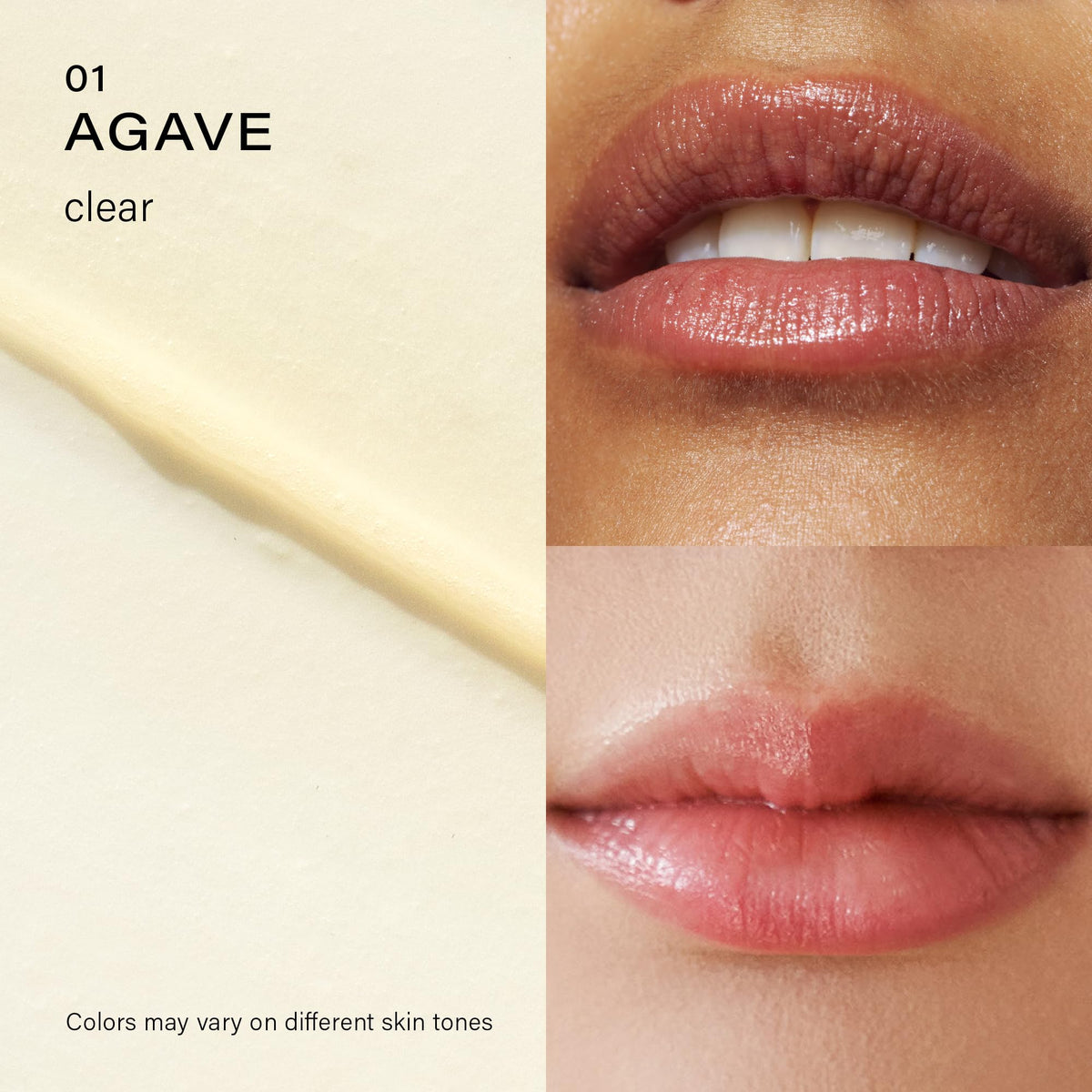Melixir Vegan Lip Butter Agave application on lips