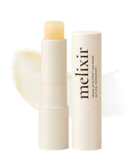 Melixir Vegan Lip Butter Agave front view with packaging