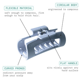 MELLO Medium Hair Clip being used during a workout