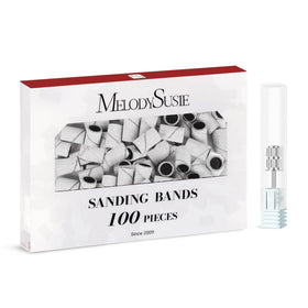 MelodySusie 100 Pcs Nail Drill Bits Sanding Bands packaging front view
