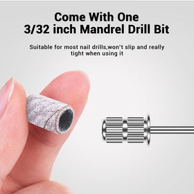 MelodySusie 100 Pcs sanding bands placed beside a nail drill