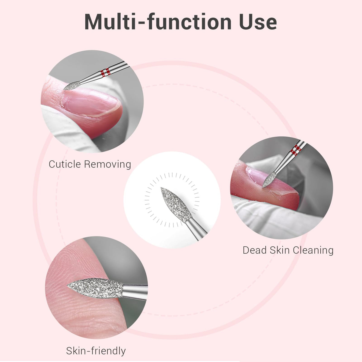 MelodySusie 2.1mm Nail Drill Bit with other nail tools