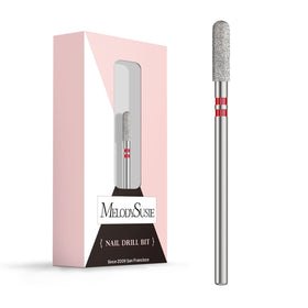 MelodySusie 3mm Rounded Top Barrel Cuticle Cleaner Nail Drill Bit, Silver