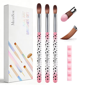 MelodySusie 3Pcs Acrylic Nail Brush Set front view