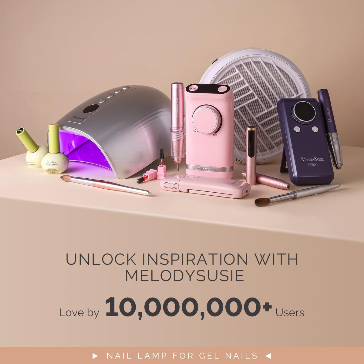 MelodySusie 48W Nail Lamp packaging and accessories