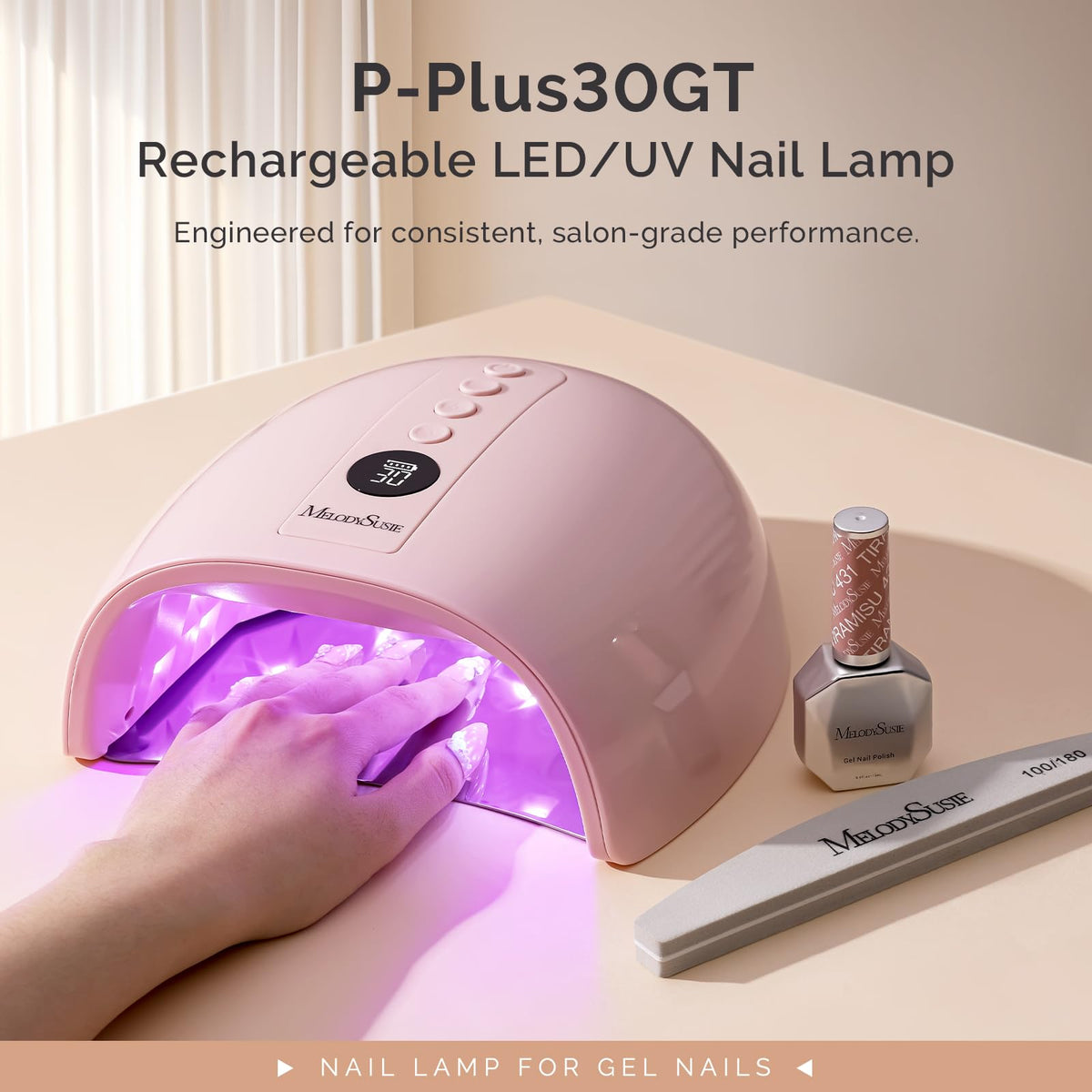 MelodySusie 48W Nail Lamp with detachable metal base