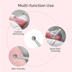 MelodySusie 4mm Ball Shape Cuticle Cleaner with nail tools