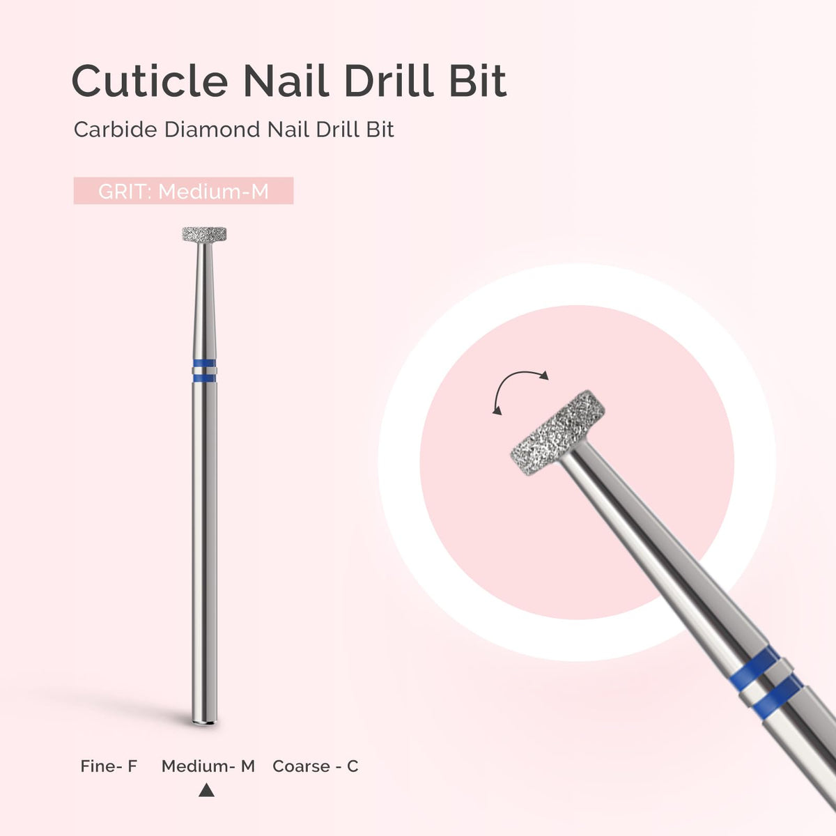 MelodySusie 4mm Cuticle Cleaner Nail Drill Bit close-up