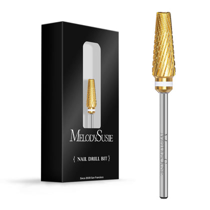 MelodySusie 5 in 1 Nail Drill Bits Gold front view