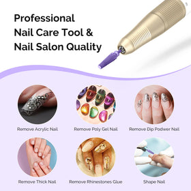 MelodySusie 5 in 1 Nail Drill Bits purple in use