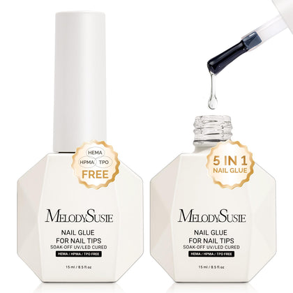 MelodySusie 5-in-1 Nail Glue Gel bottle front view