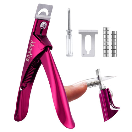 MelodySusie Acrylic Nail Clippers front view with plum colour