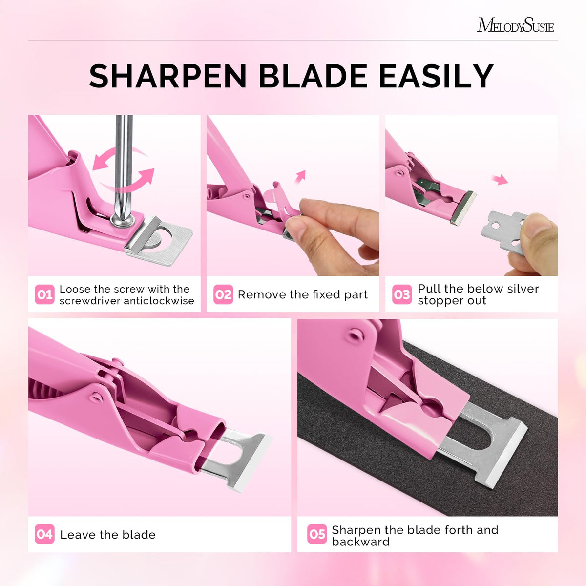 MelodySusie Acrylic Nail Clippers packaging and contents