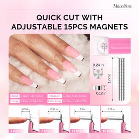 MelodySusie Acrylic Nail Clippers showing 15 magnetic sizers
