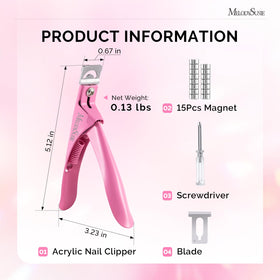 MelodySusie Acrylic Nail Clippers side view showcasing design