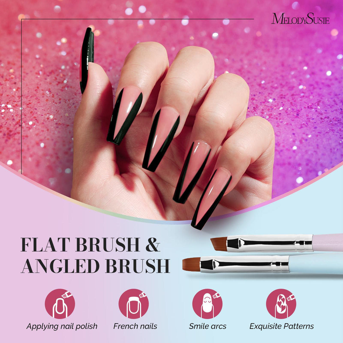 MelodySusie angled nail brush close-up