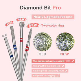 MelodySusie Ball Shape Cuticle Clean Nail Drill Bit side view