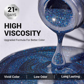 MelodySusie Blue Shimmer Gel Nail Polish back view