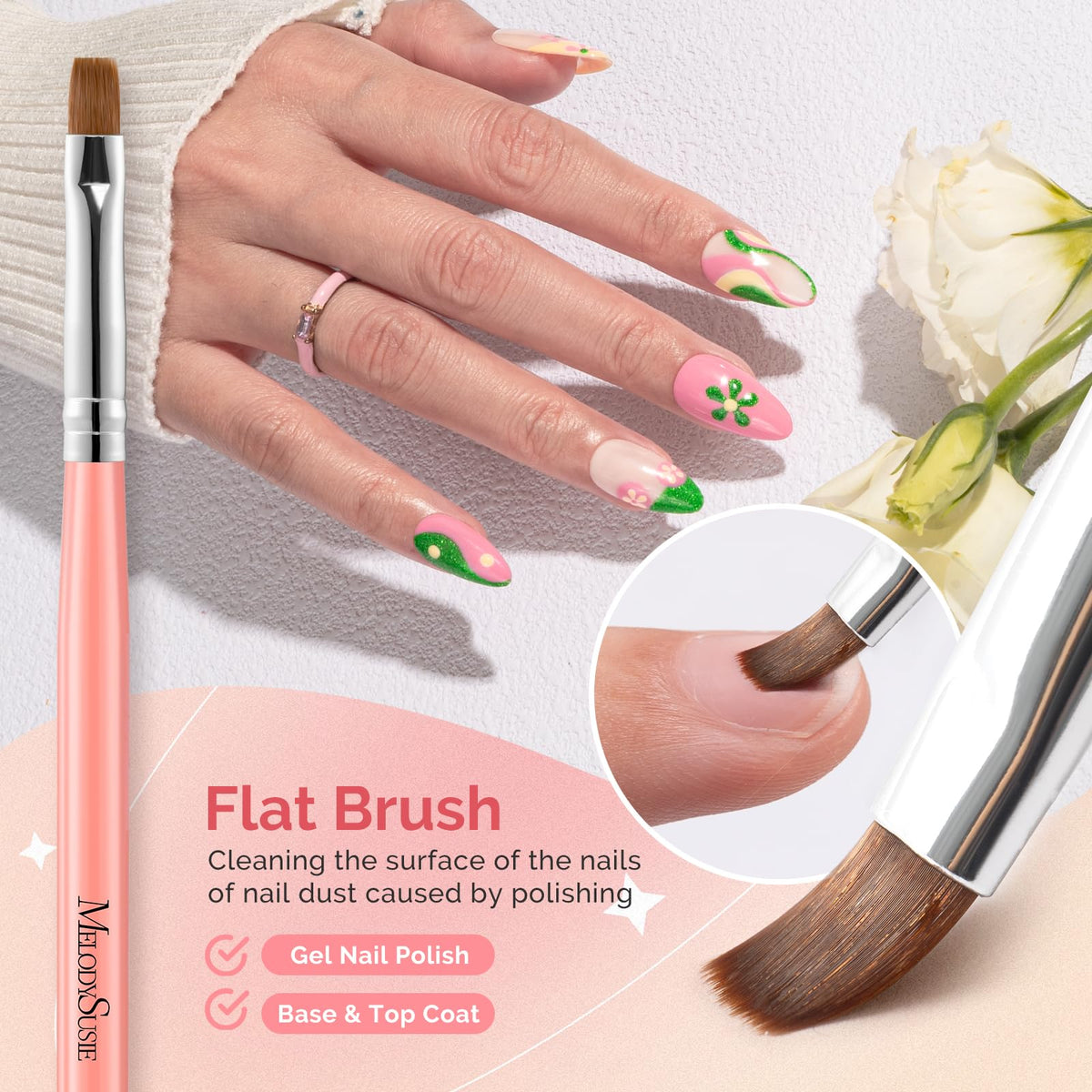 MelodySusie brushes set with ergonomic handles