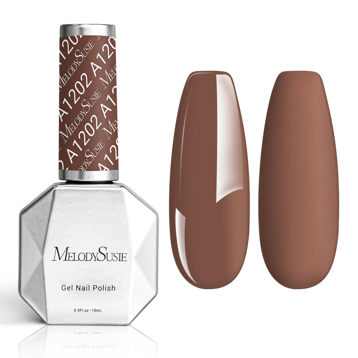 MelodySusie Cocoa Brown Gel Nail Polish front view