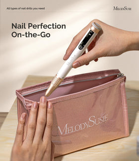 MelodySusie Cordless Nail Drill SM220G in use on nails