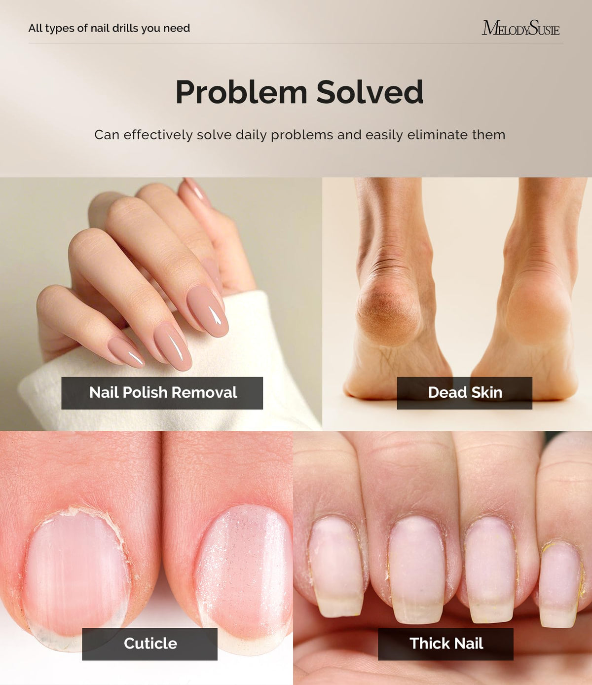 MelodySusie Cordless Nail Drill SM220G in use on nails