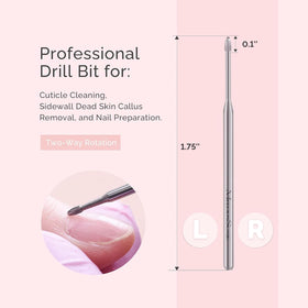 MelodySusie Cuticle Clean Nail Drill Bit 3/32'' silver packaging