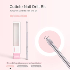 MelodySusie Cuticle Clean Nail Drill Bit 3/32'' silver side view