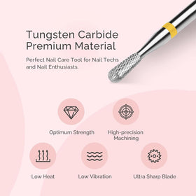 MelodySusie Cuticle Clean Nail Drill Bit 3/32'' XF Silver close-up