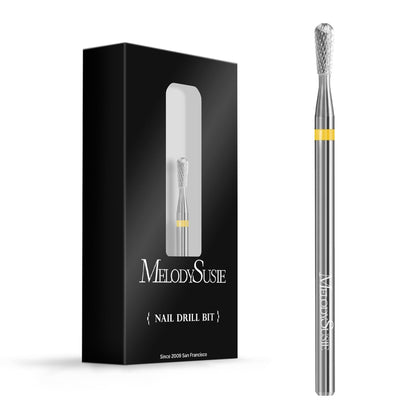 MelodySusie Cuticle Clean Nail Drill Bit 3/32'' XF Silver front view