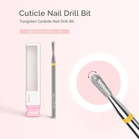 MelodySusie Cuticle Clean Nail Drill Bit 3/32'' XF Silver side view