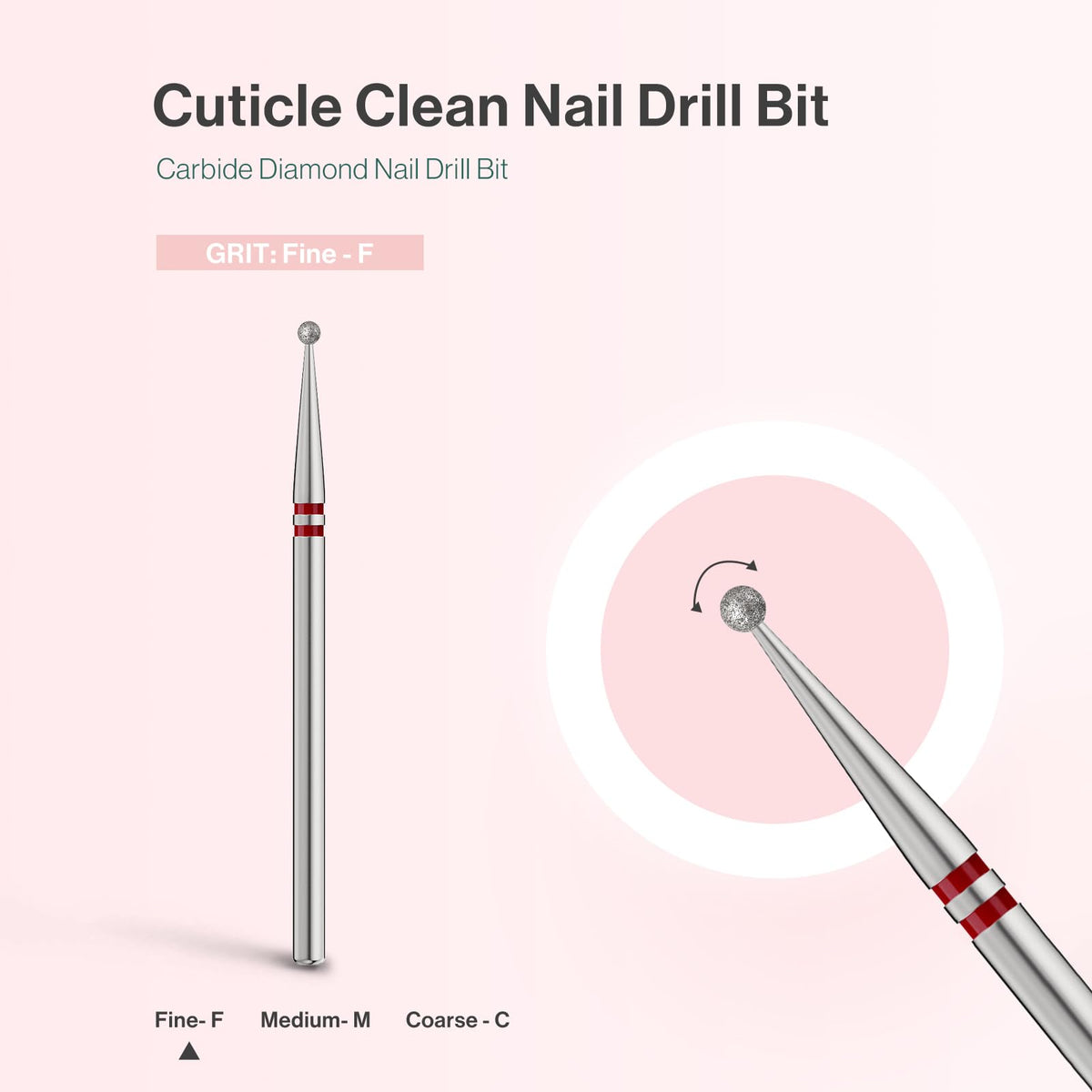 MelodySusie cuticle cleaner drill bit in packaging