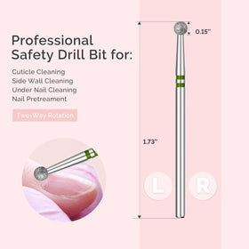 MelodySusie cuticle cleaner drill bit with two-way rotation feature