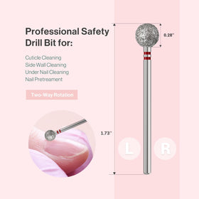 MelodySusie Cuticle Cleaner Nail Drill Bit in use on nails